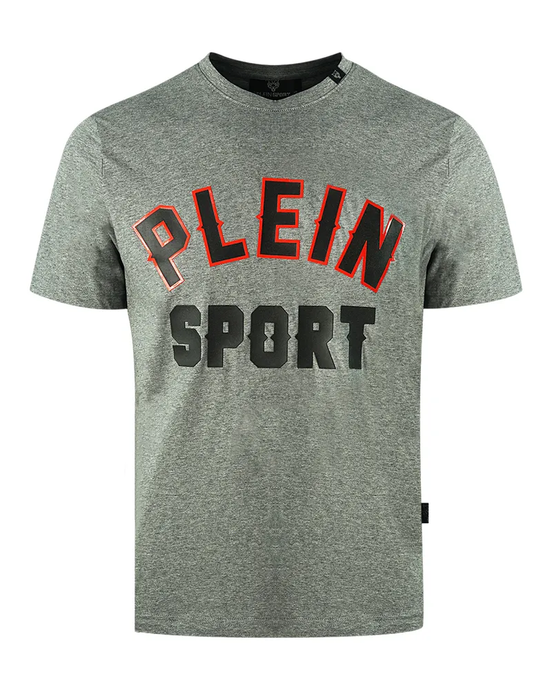 Philipp Plein Block-Logo Graues T-Shirt Grau