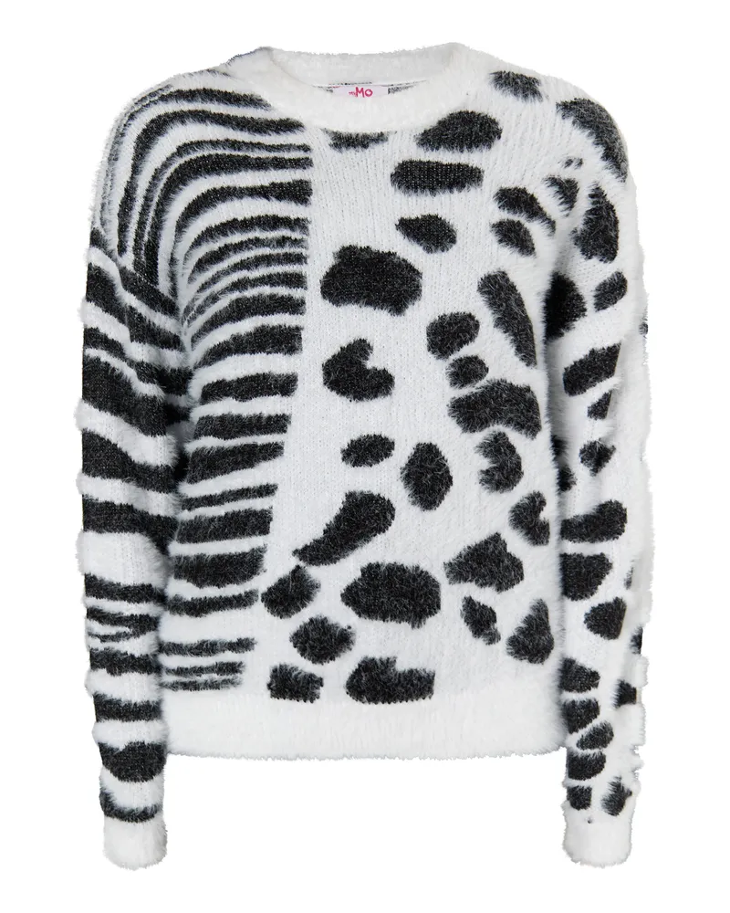 My Mo Strickpullover Damen weiss Weiß