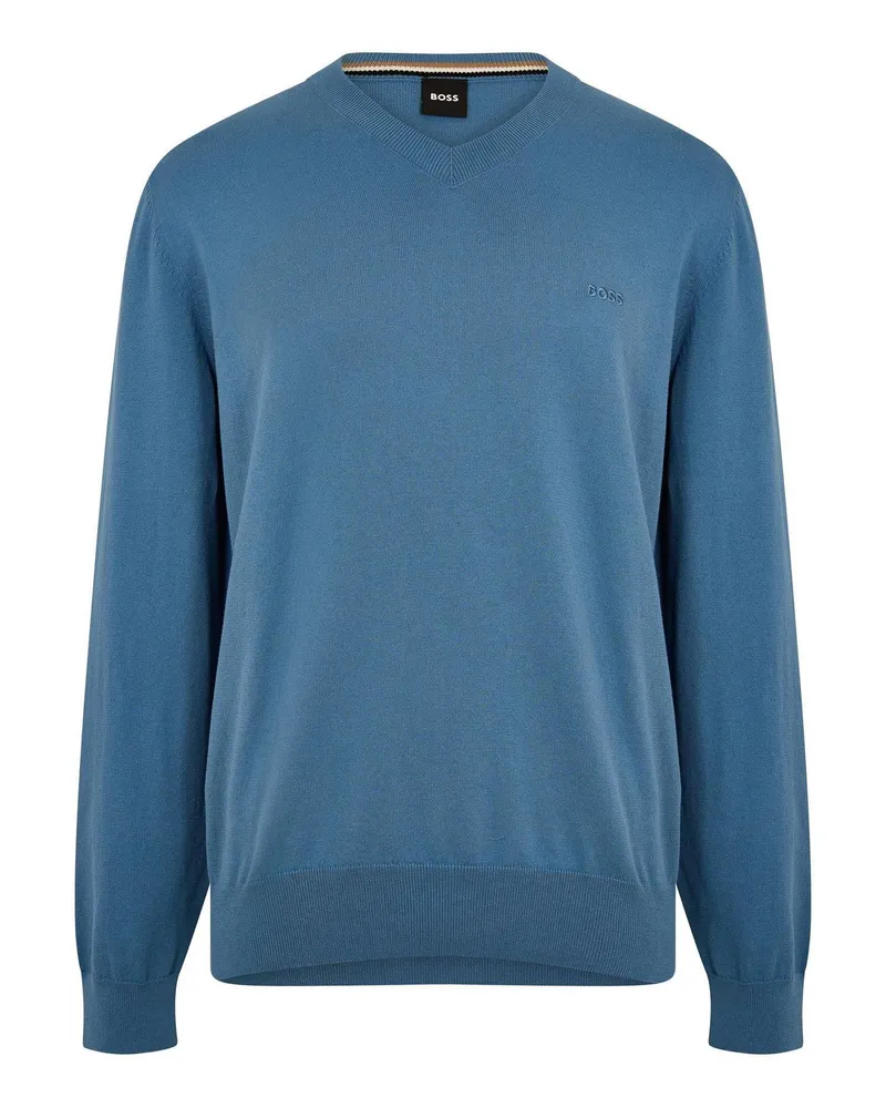 HUGO BOSS Sweatshirt für Herren, V-Ausschnitt, Jerseyware (Pastellblau Blau