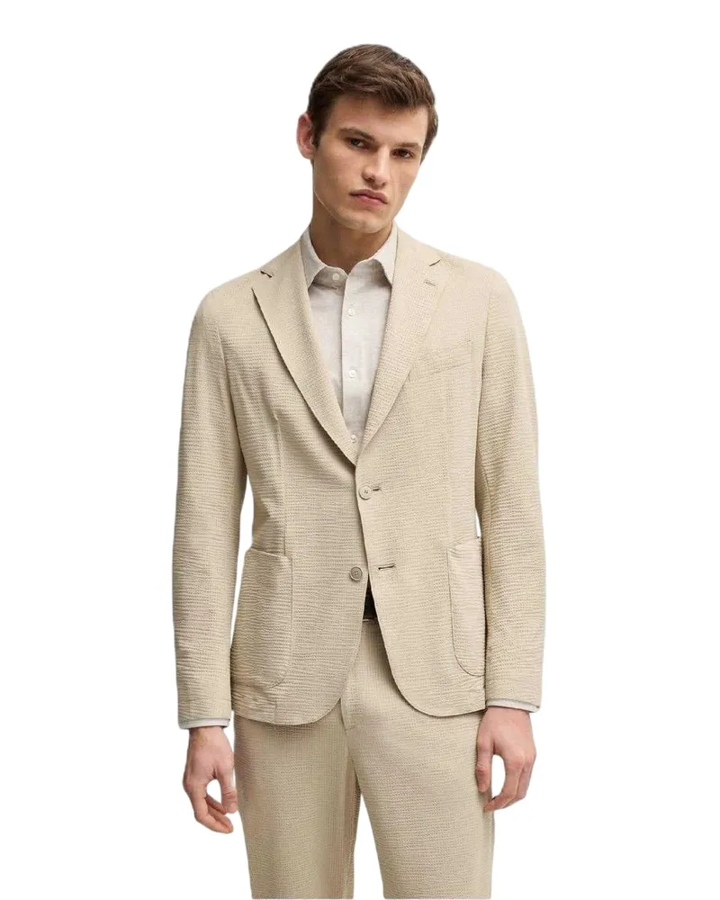 HUGO BOSS Blazer für Herren, Hals Kerbe (Hellbeige Beige
