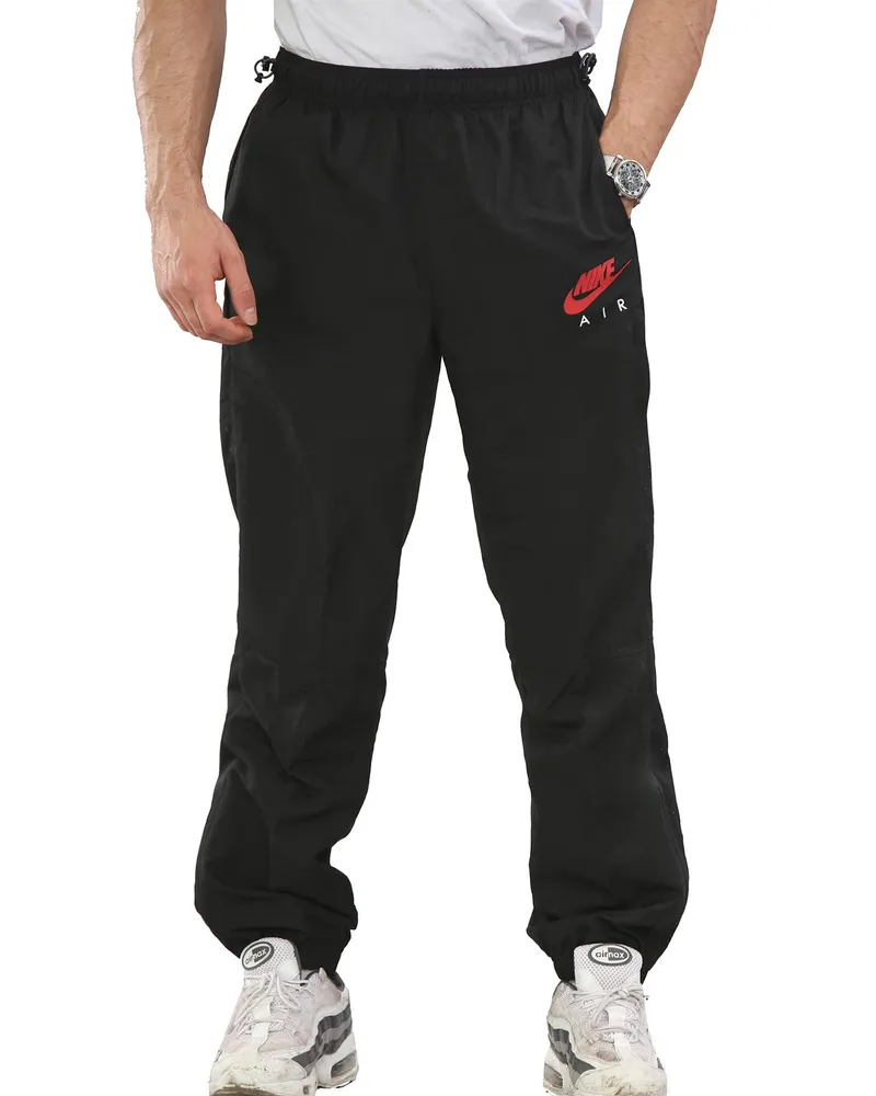 Nike Air Herren Light Weight Woven Track Pants Schwarz Schwarz
