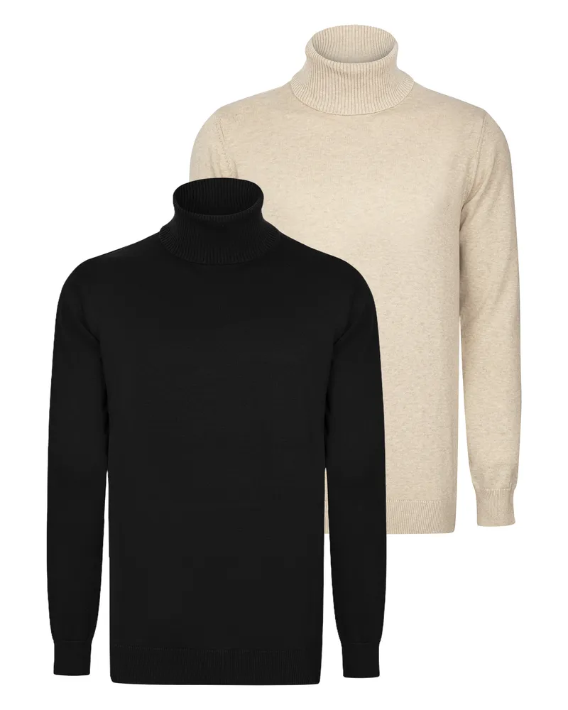 Felix Hardy Pullover 2Er-Pack Rollkragenpullover Schwarz