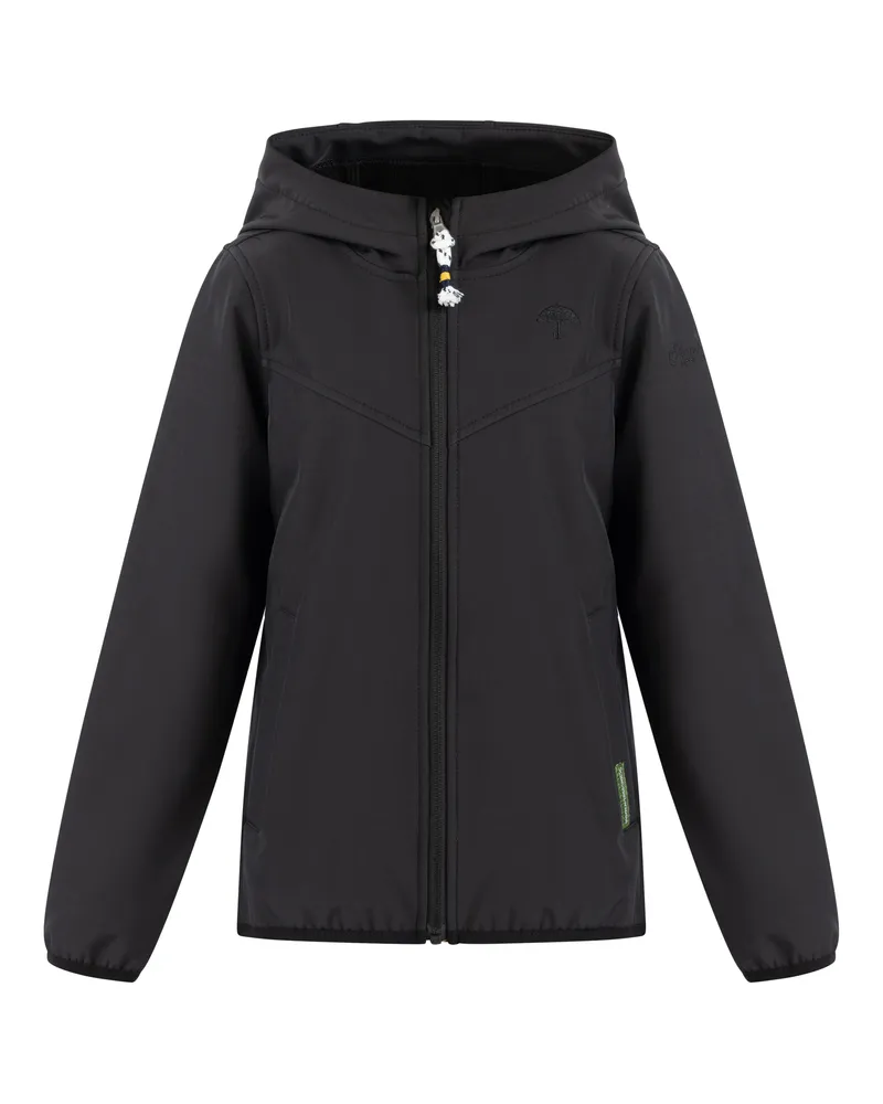 Schmuddelwedda Softshellblouson - recyceltes Material Mädchen schwarz Schwarz
