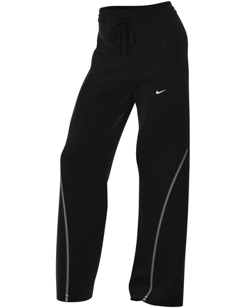 Nike Repel - Schwarze Trainingshose Mit Mittelhohem Bund Und Reißverschluss Schwarz