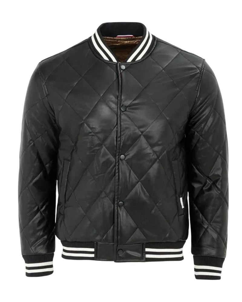 Firetrap Bomberjacke für Herren, Snap (Schwarz Schwarz