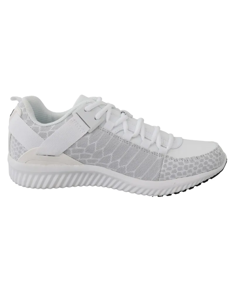 Philipp Plein Herren Weiß Polyester Adrian Turnschuhe Schuhe Weiß