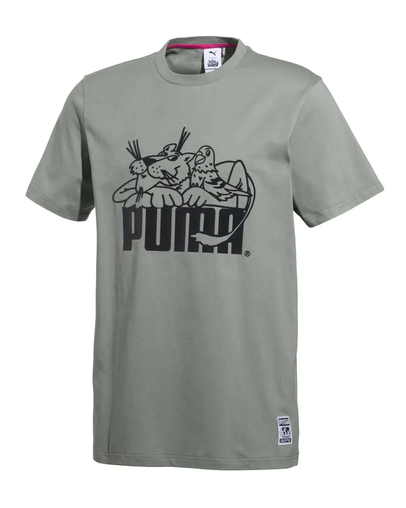 Puma X Staple Tee Crew Nacken Kurzschläfe Kalkstein Womens T-Shirt 577484 85 Grau