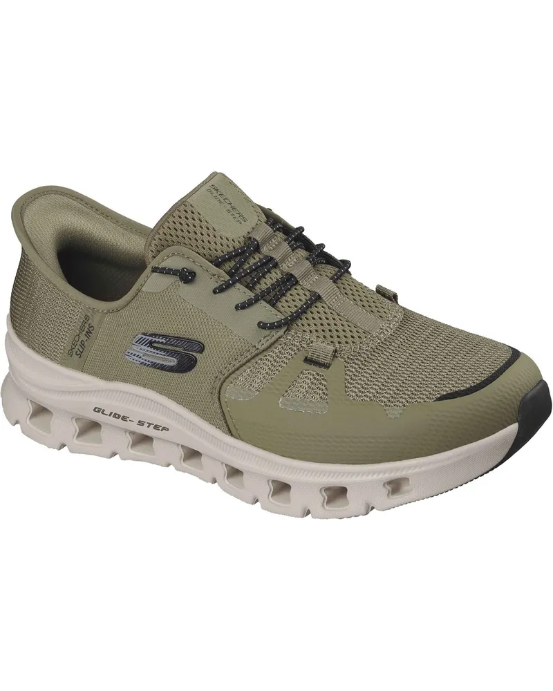 Skechers Glide-Step Pro Textil Herren Oliv/Schwarz Sportliche Schuhe Oliv