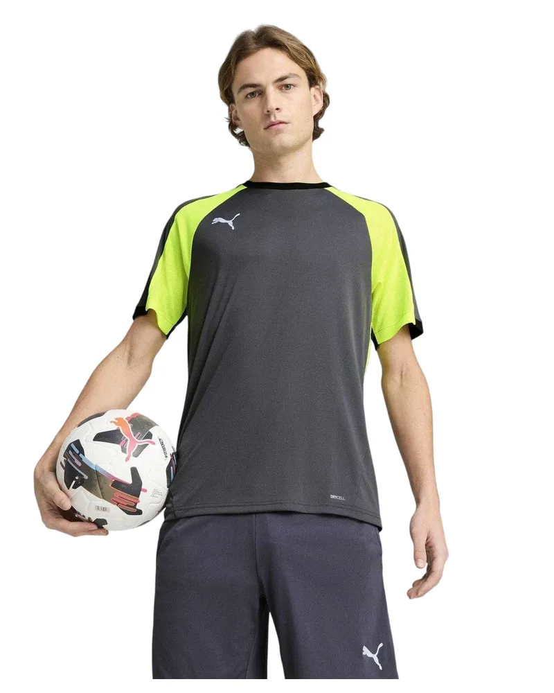 Puma Individualliga" T-Shirt für Herren, Maßgeschneidert (Grau/Gelb Grau
