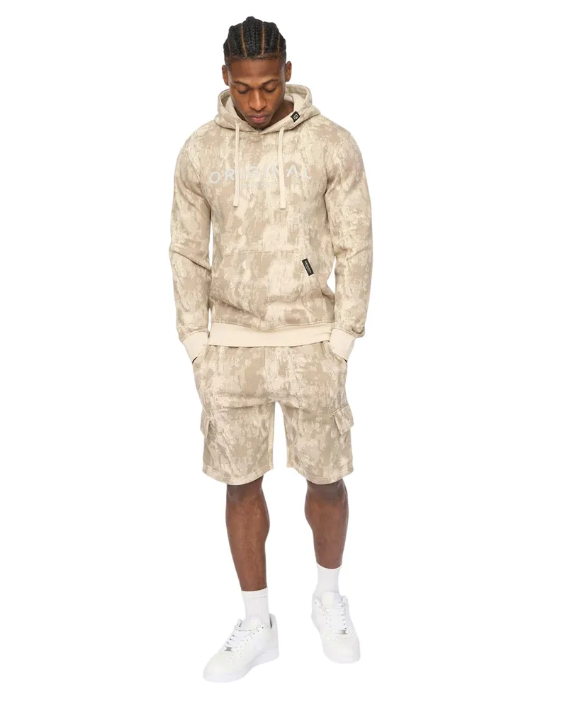 CrossHatch Bardon" Cargo-Shorts für Herren (Helles Steingrau Tarnmuster Beige