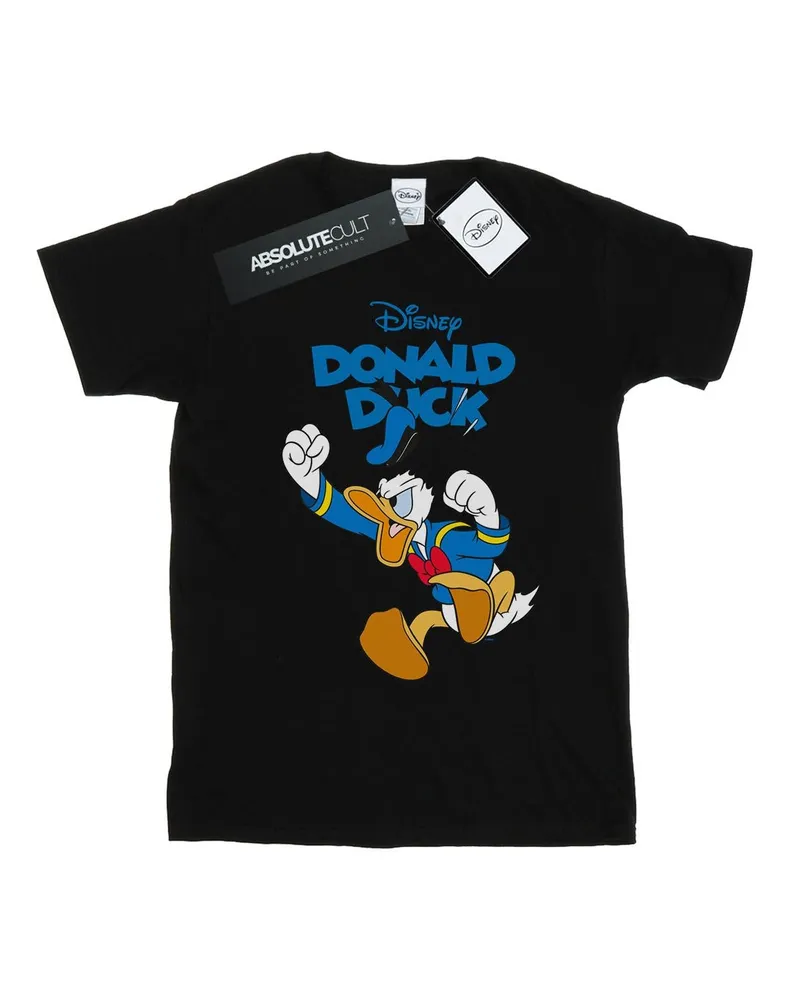 Disney Donald Duck Furious Donald" T-Shirt für Herren (Schwarz Schwarz