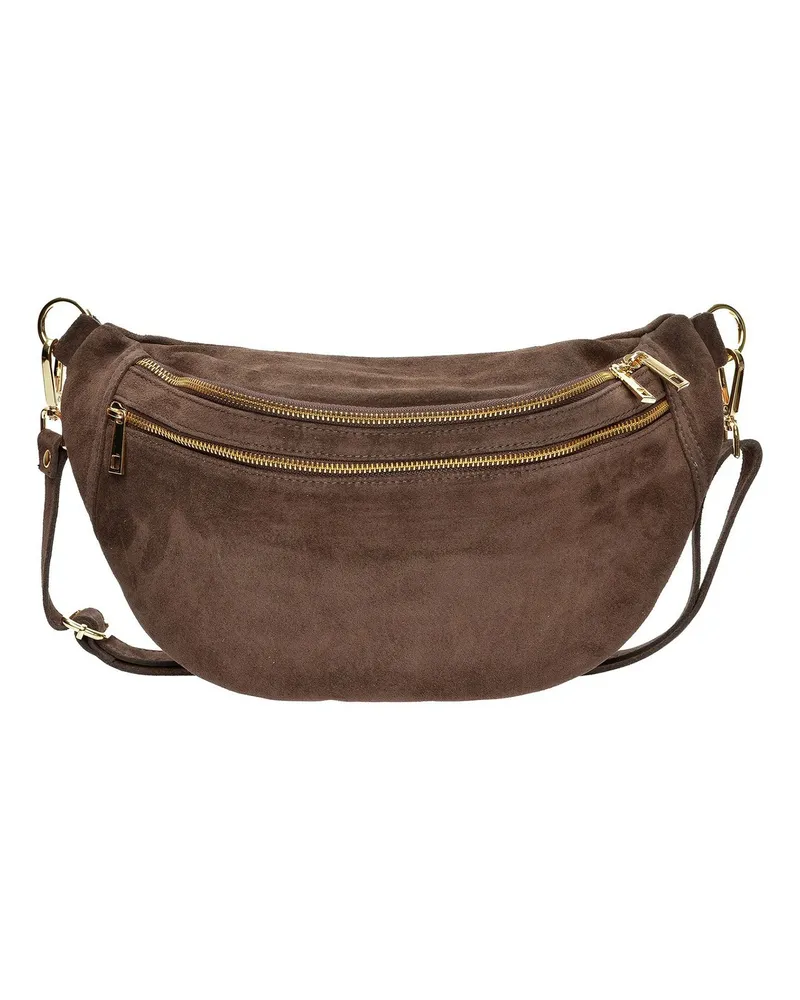 Luisa Vannini Kastanienbraun Rindsledertasche Dunkelbraun