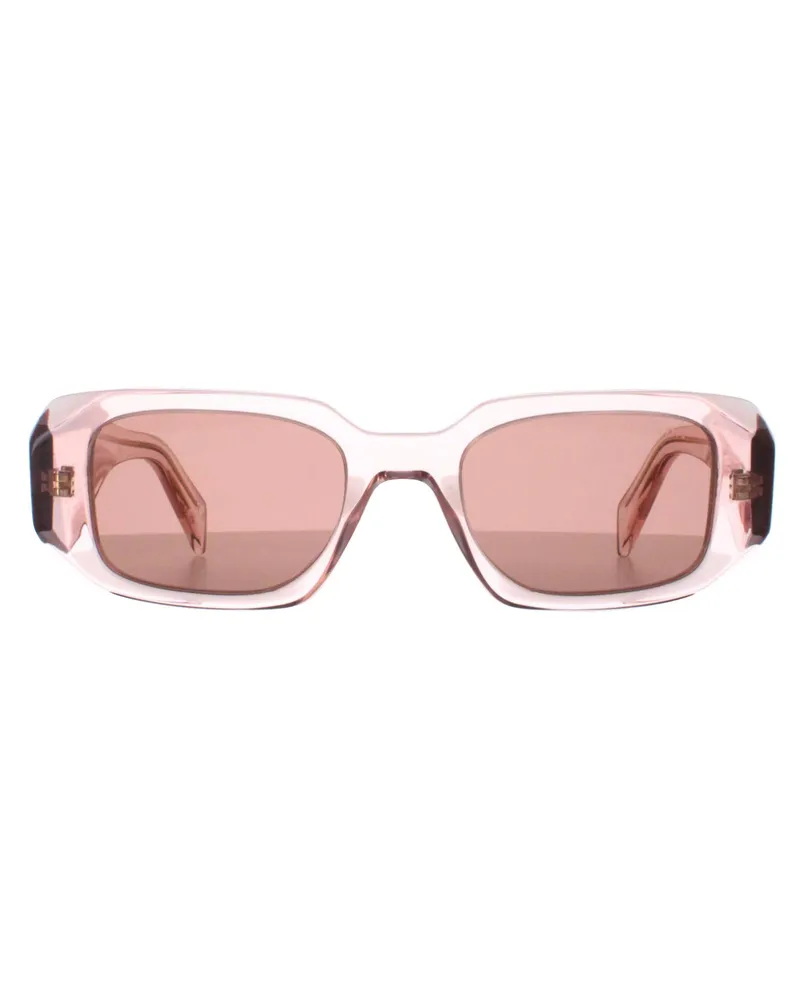 Prada PR17WS 19Q10D transparent Pfirsich hellbraun Sonnenbrille Rosa