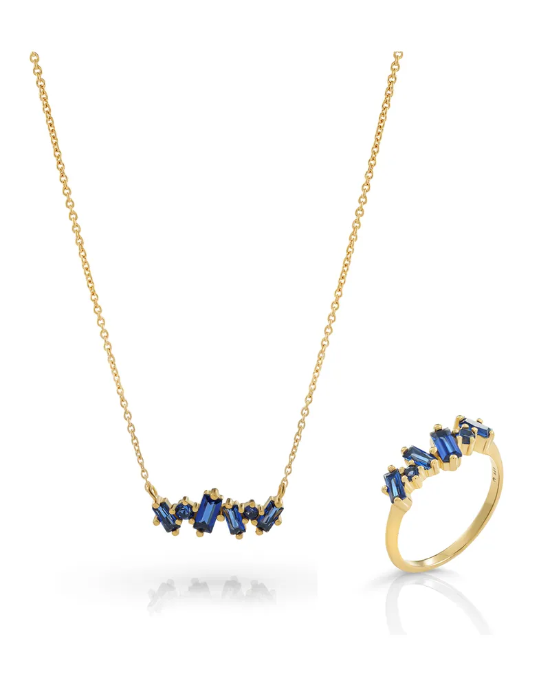 Orphelia Novel' Damen-Set aus 925er Sterlingsilber: Halskette + Ring – Gold SET-7534 Gold