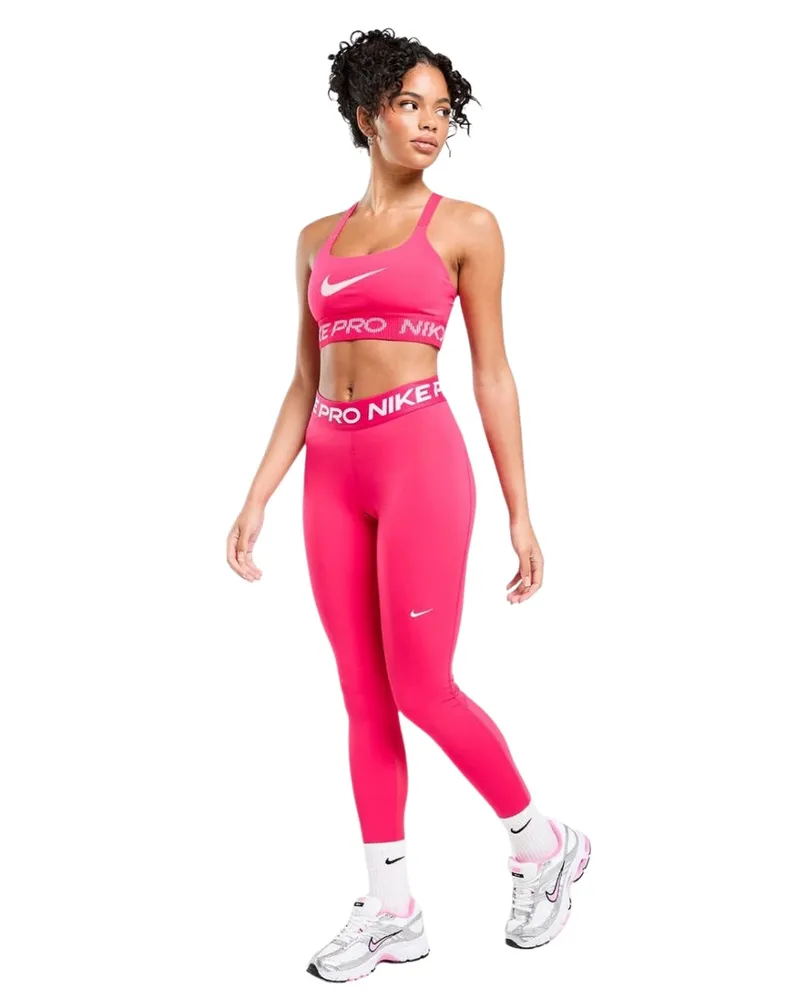Nike Pro Dri-fit Mid Ride 7/8-leggings In Rosa Rosa
