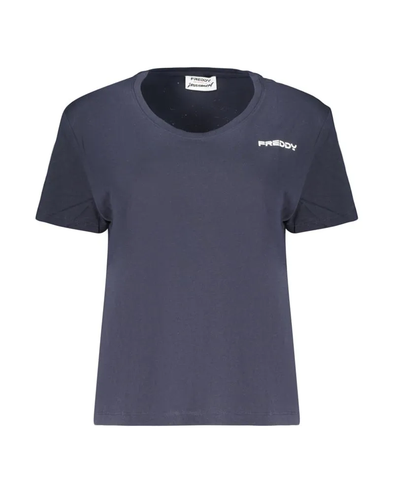 Freddy Baumwoll-T-Shirt für Damen - Blau Blau