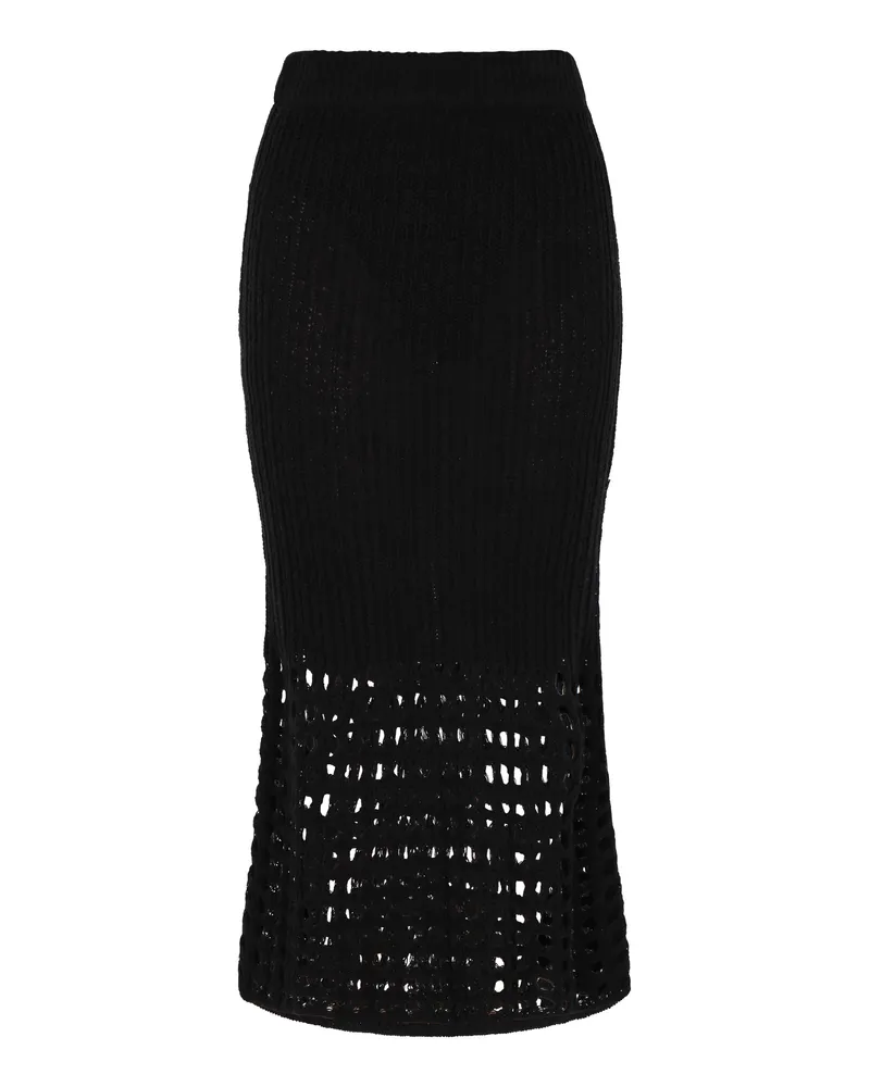 IZIA Rock Frauen Schwarz Schwarz