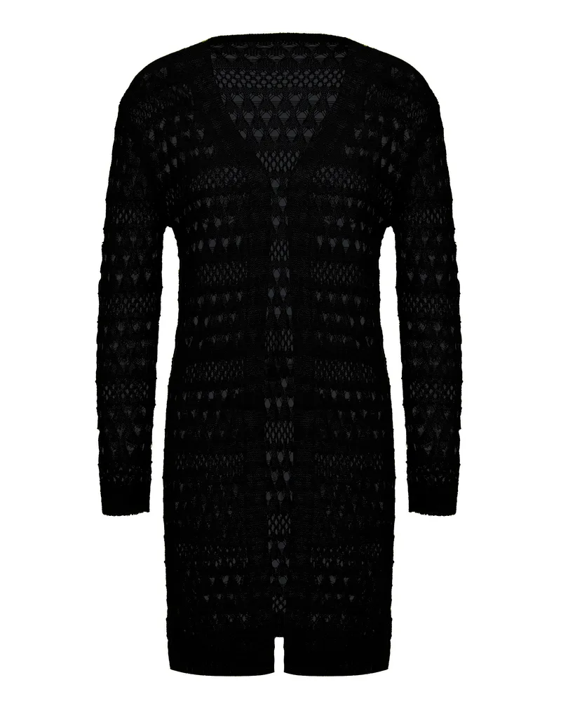My Mo Strickjacke für Damen - Schwarz Schwarz