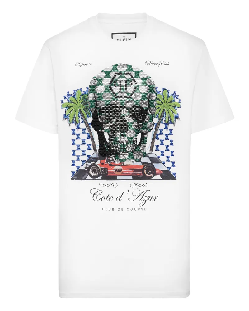Philipp Plein T-Shirt Rundhalsausschnitt Weiß