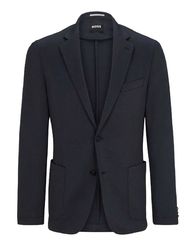 HUGO BOSS Hanry" Jacke für Herren, Strukturiert, Maßgeschneidert (Dunkelblau Blau