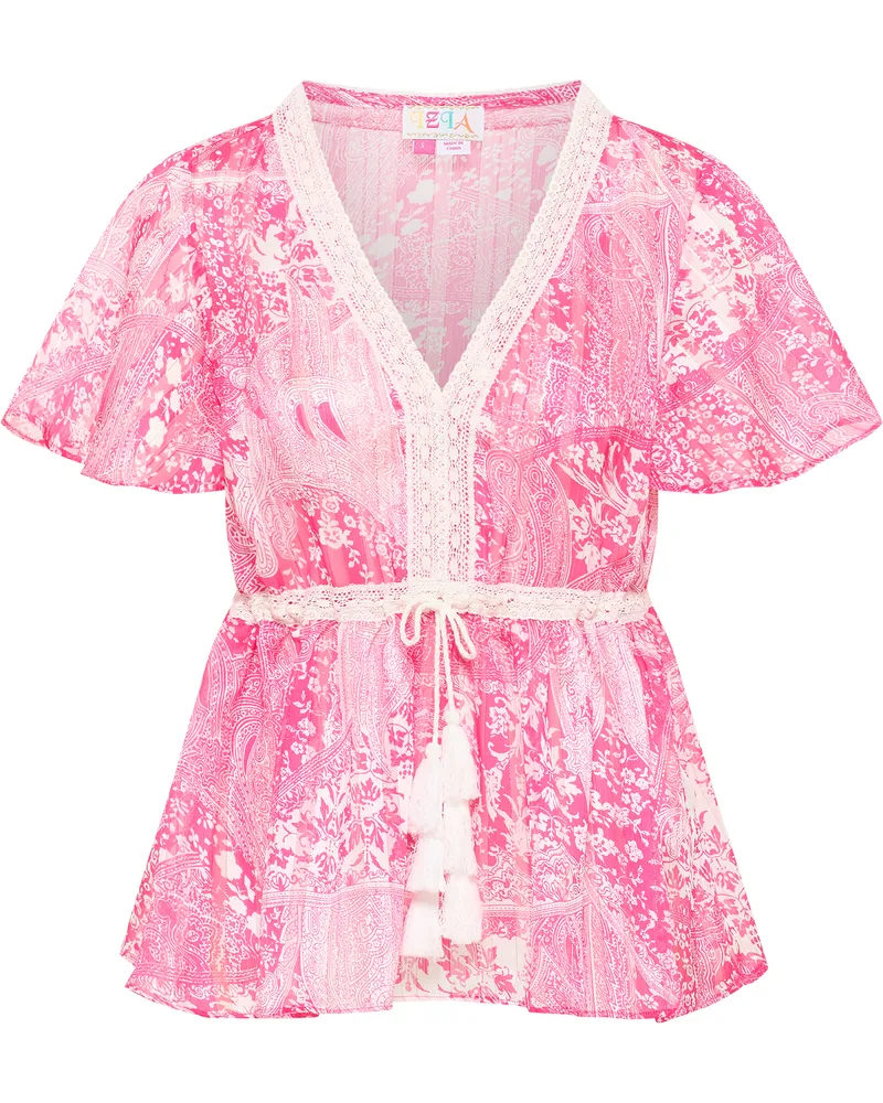 IZIA Bluse Damen rosa weiss Rosa