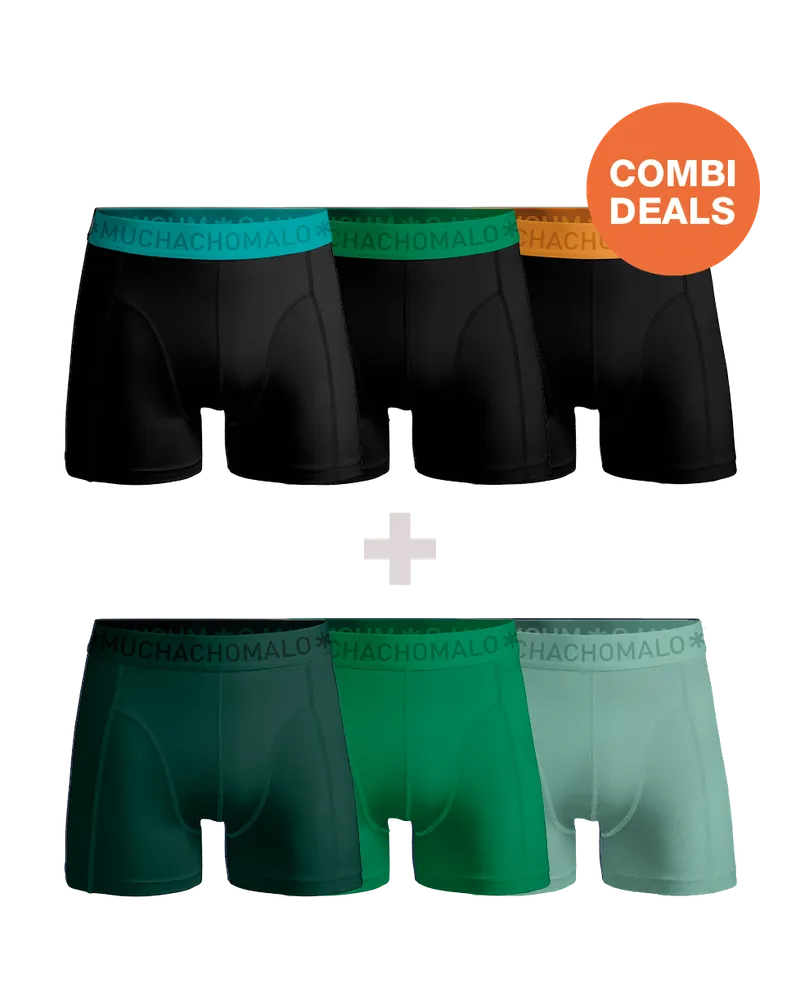 Muchachomalo Boxershorts 3+3er Kombipack für Herren - Mehrfarbig Mehrfarbig