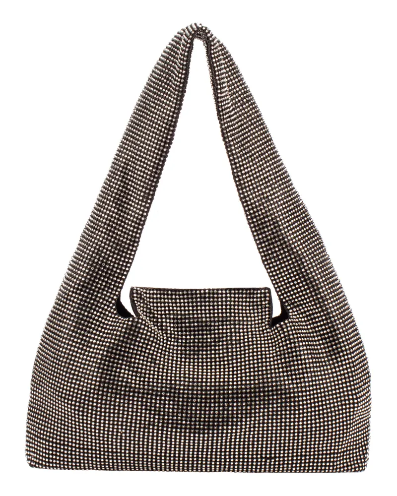 FAINA Schultertasche aus Kristallen Damen schwarz Schwarz