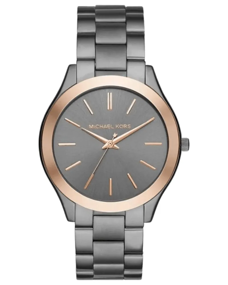 Michael Kors MK8576 Slim Runway Unisex 44 mm Gunmetal Uhr Grau