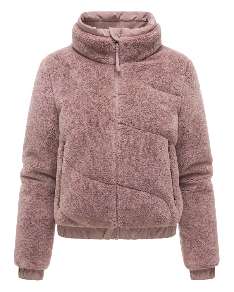 Marikoo Damen Winterjacke Yuvaa aus Teddyplüsch Grau