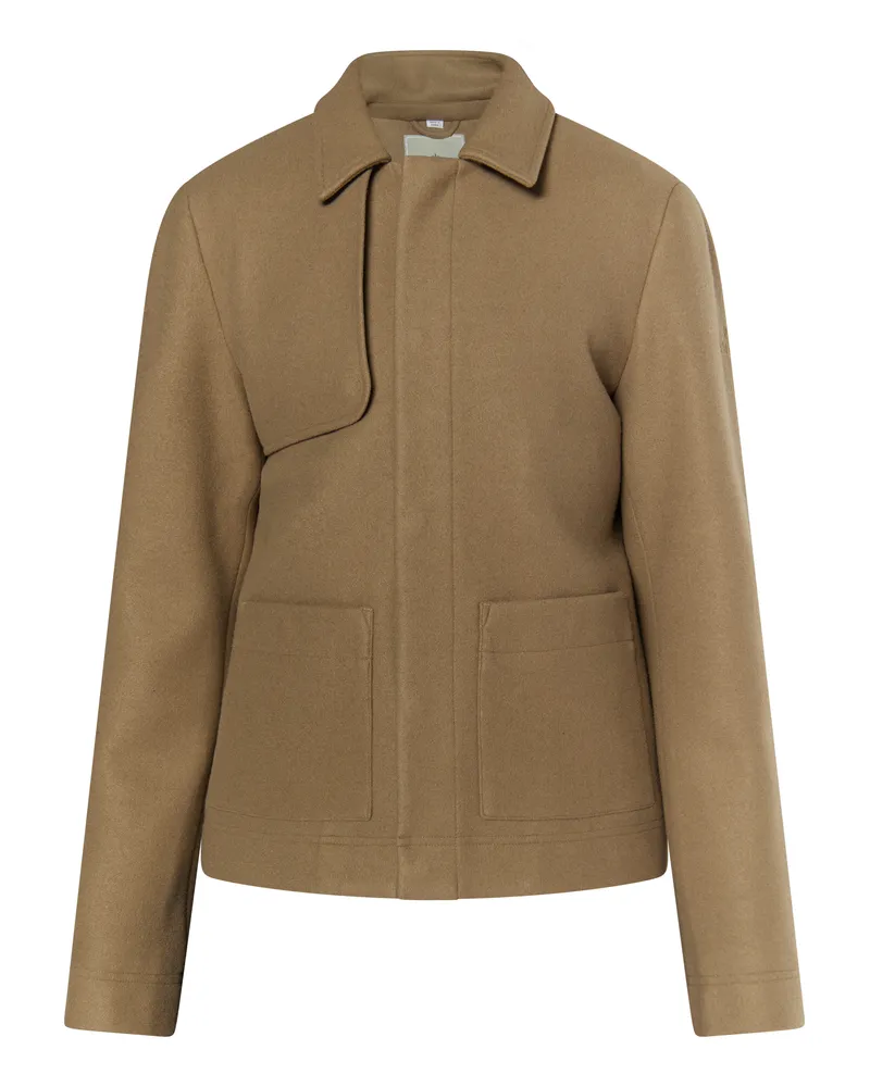 DreiMaster Übergangsjacke in Wolloptik Herren Graubeige Beige
