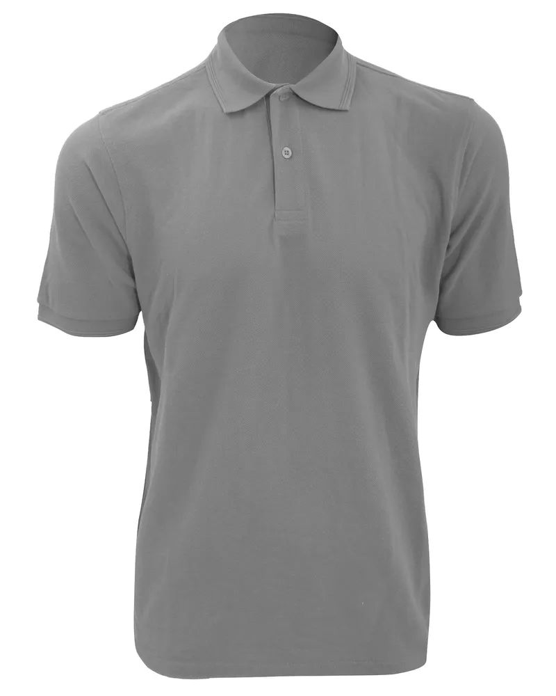 Russell Athletic Russell Mens Ripple Kragen & Manschette Kurzarm-Poloshirt (Light Oxford Grau