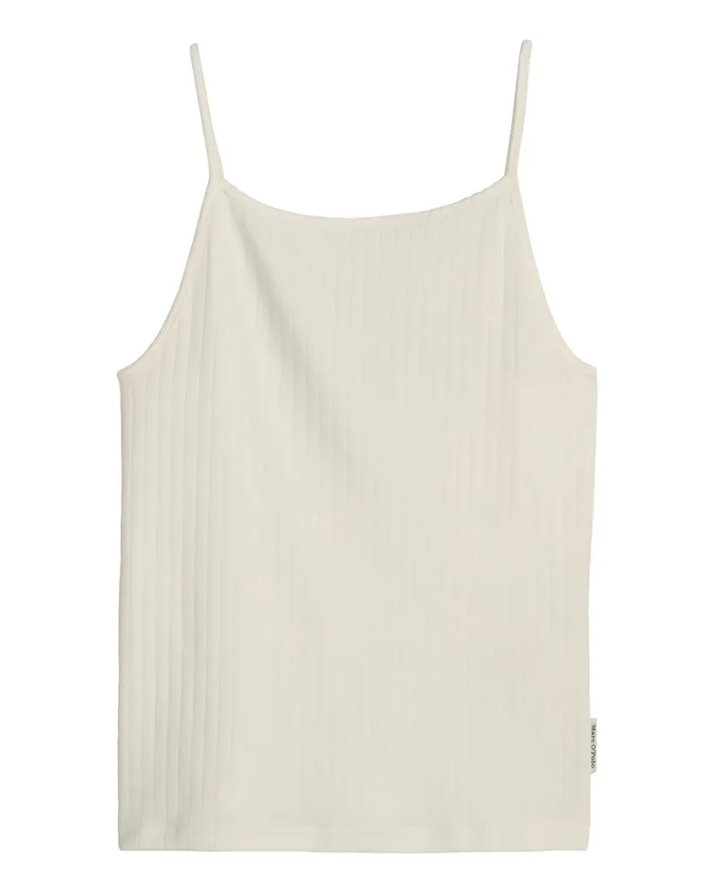 Marc O'Polo Marc O'Polo Damen Tanktop Mix N MatchTrägertop, Muskelshirt, Ärmelloses Shirt Wollweiß