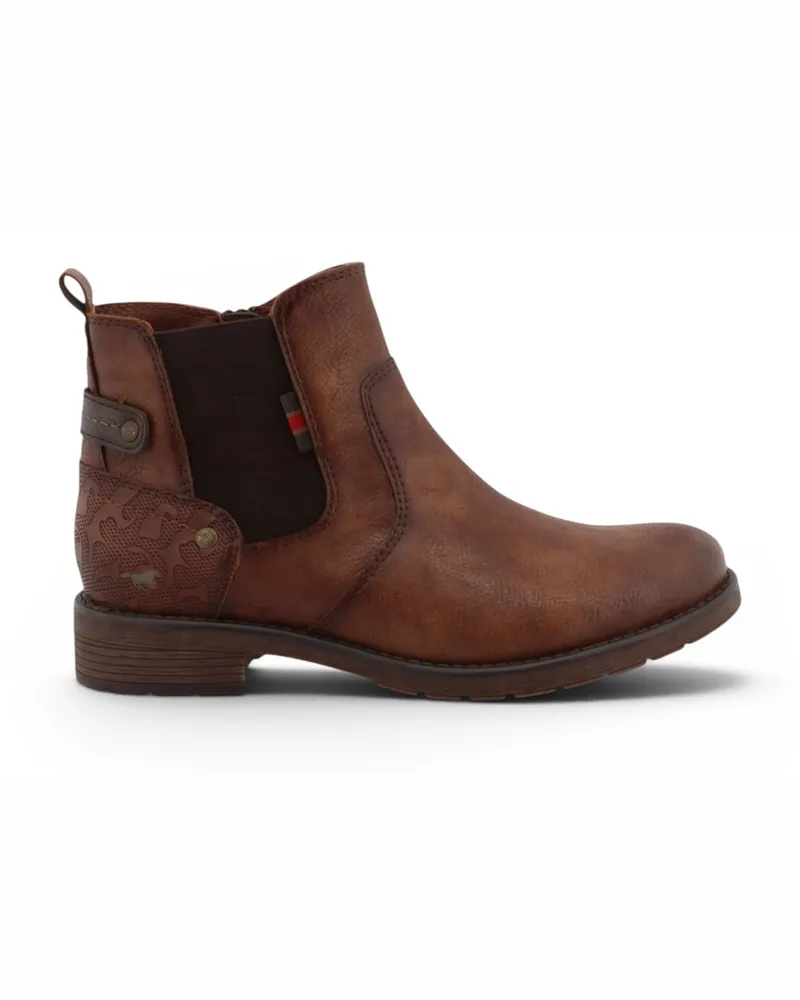 Mustang Damen braune Kunstleder-Chelsea Knöchelstiefel – M0052002 Braun