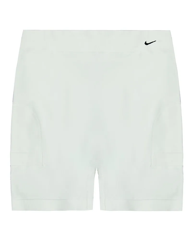 Nike Dri-Fit Nahtloses Shorts Training Laufen White Womens Gym Bottoms 241080 102 Weiß