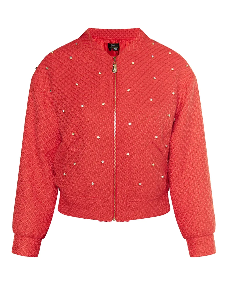 FAINA Boucé-Jacke mit Strass-Steinen Damen verrotten Rot