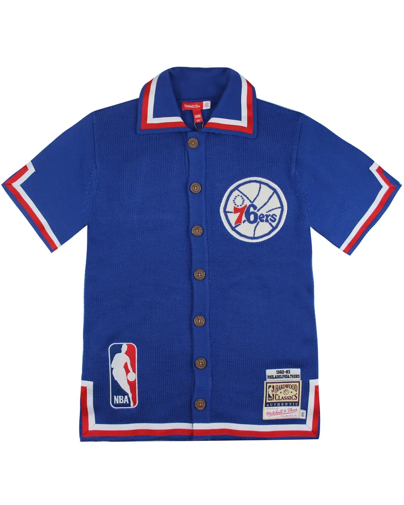 Mitchell & Ness X Clot M & N Philadelphia 76ers Shooting Shirt Blau