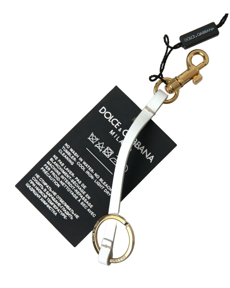 Dolce & Gabbana Schlüsselanhänger aus Silikon mit DG-Logo, Messing - Gold Gold