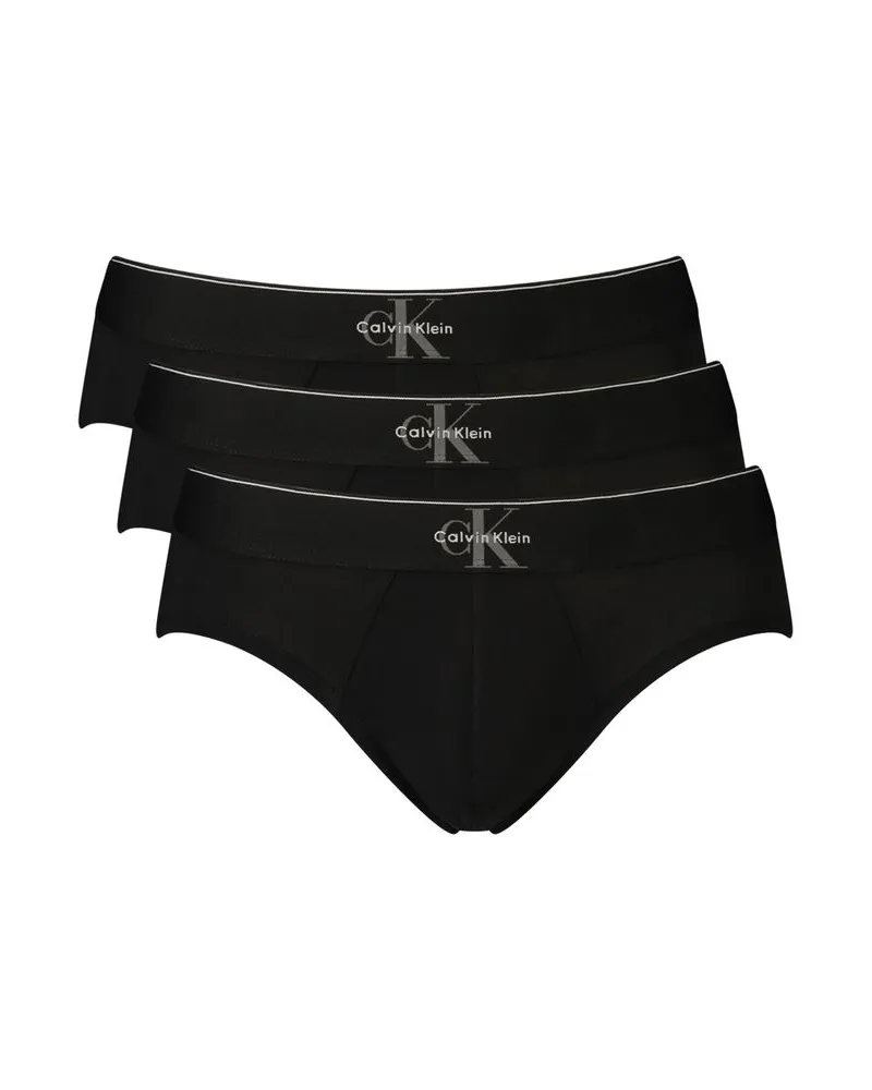 Calvin Klein Schwarze Baumwollunterwäsche für Männer Schwarz