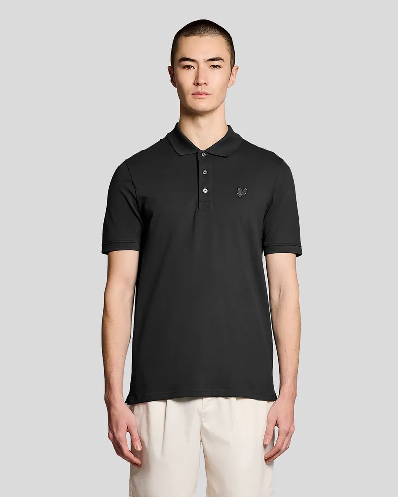 Lyle & Scott Superfeines Baumwoll-Polohemd Grau