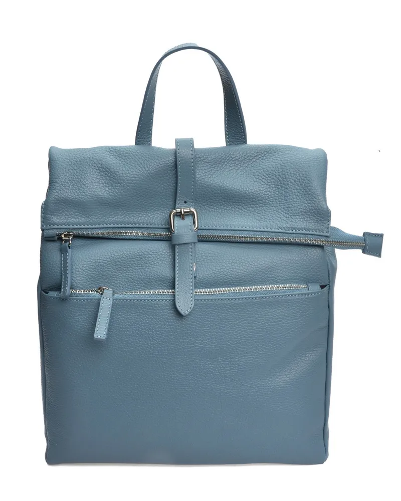 Anna Luchini Zweifarbig Rindsledertasche Blassblau
