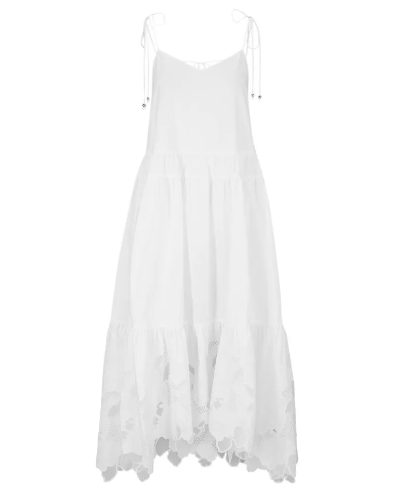 HUGO BOSS Maxikleid für Damen (Weiß bedruckt Weiß