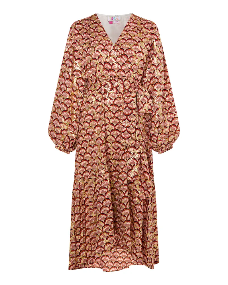 IZIA Maxikleid mit Print Damen Kamel Mehrfarbig Camel
