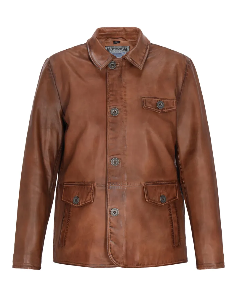 DreiMaster Lederjacke, cognac - Braun Braun