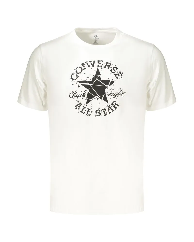 Converse Weißes Baumwoll-Herren-T-Shirt Weiß