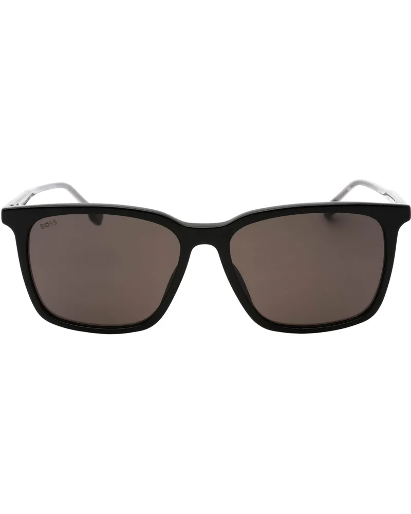 HUGO BOSS graue Linse schwarze Sonnenbrille Schwarz