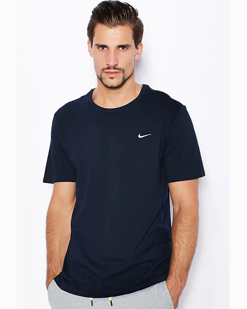 Nike Herren-T-Shirt mit gesticktem Swoosh Navy Marineblau