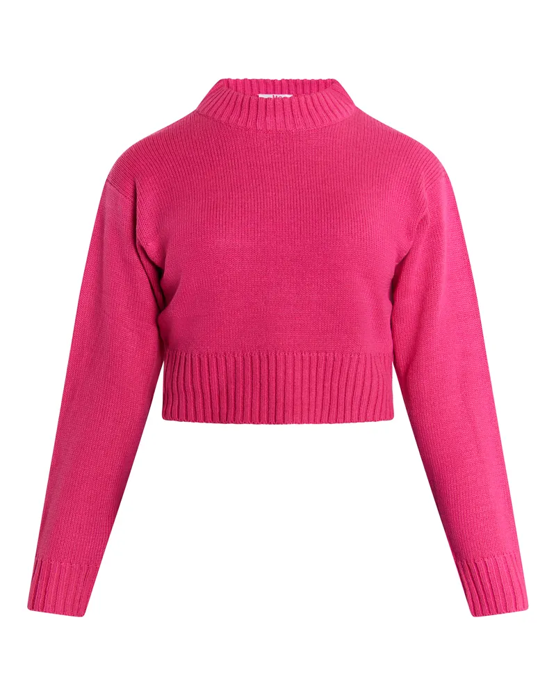 My Mo Kurzer Pullover Damen Rosa Rosa