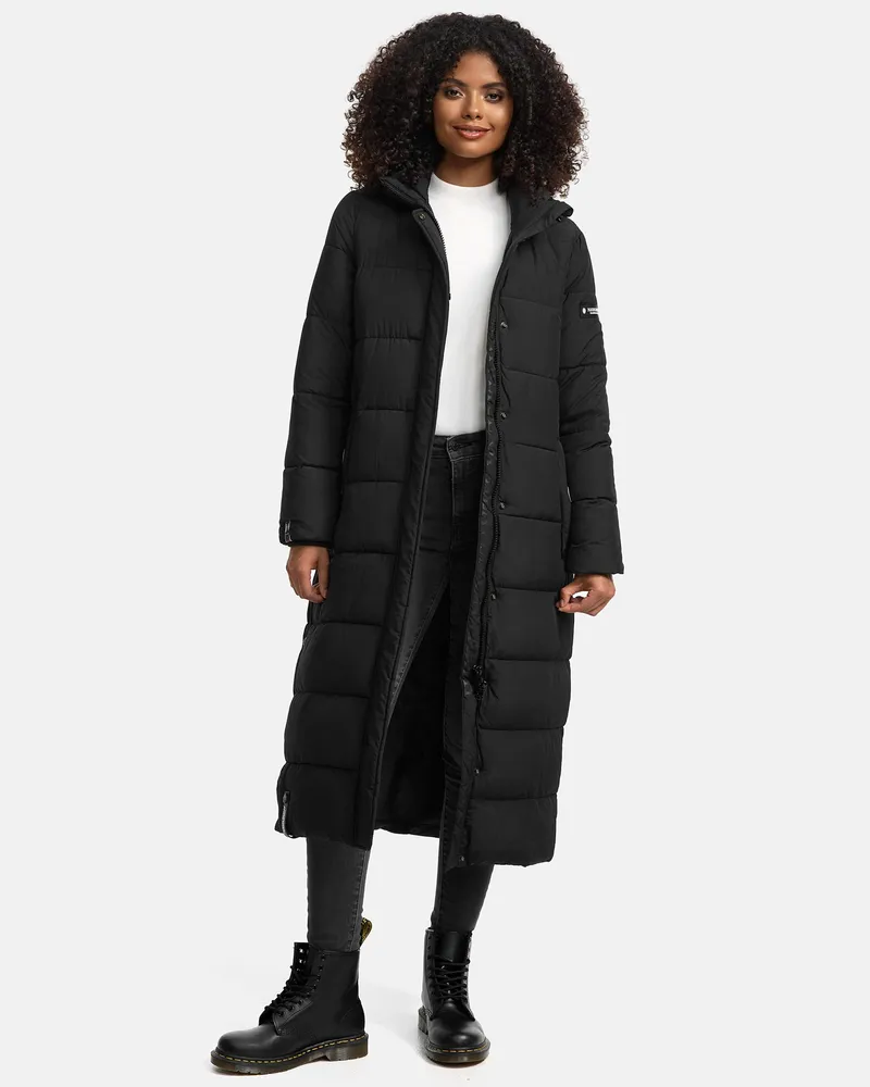 NAVAHOO Isalie Damen Winter Steppjacke – warm, stylisch & wasserabweisend Schwarz