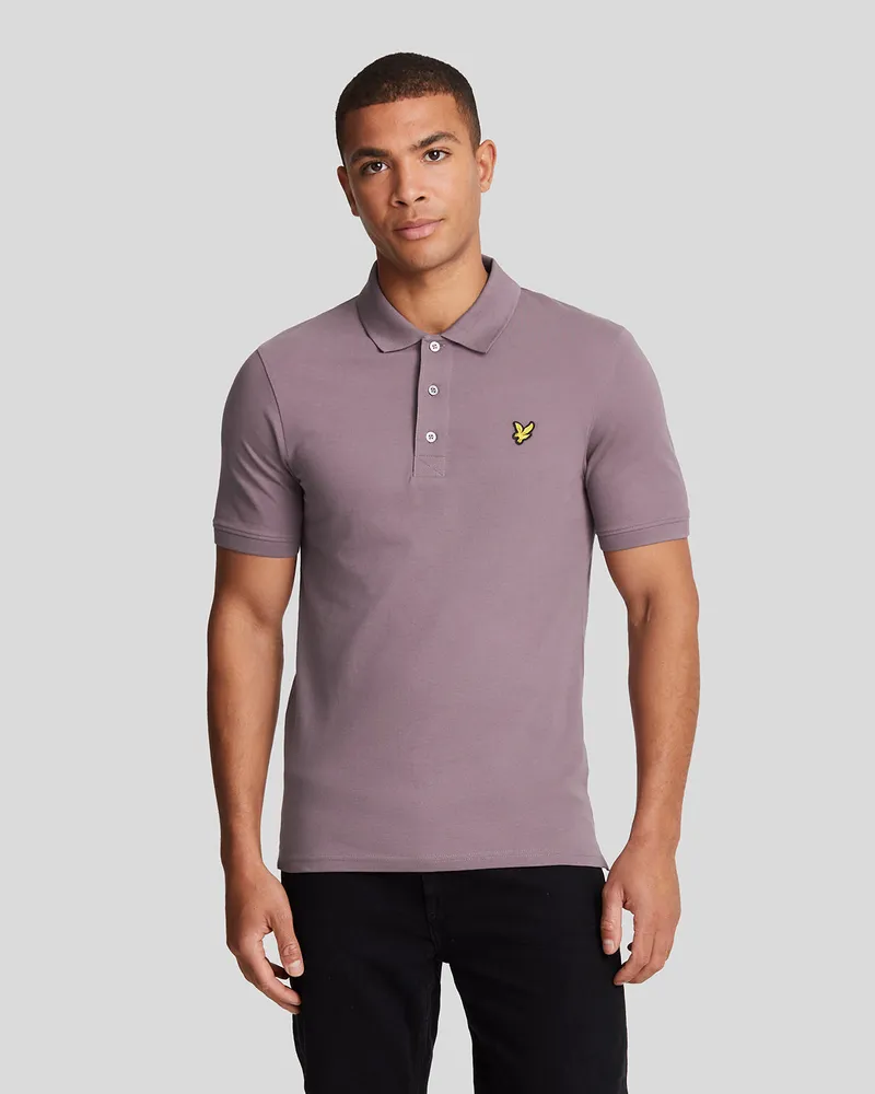Lyle & Scott Branded Chest Logo Highland Mauve Lila Poloshirt Rosa