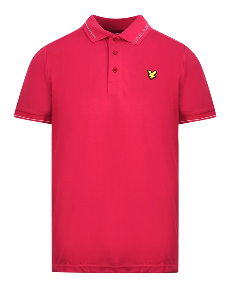 Lyle & Scott Cranberry Poloshirt mit Marken-Kragen Rot